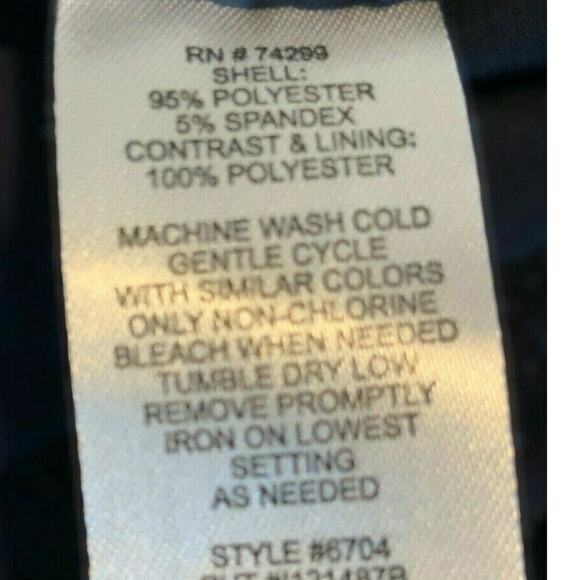 En Focus Studio Dress Womens Size 6 Navy Blue Ruffles Floral Sleeveless Cocktail - Picture 6 of 6